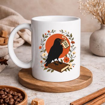 IsHeVintageDeadYetDarkCrowRavenBirdmug