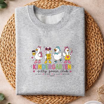 Alternative view of Kindergarten Goose SVG, Kindergarten Goose Silly Teacher Funny Goose Back to School SVG PNG