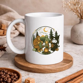 Knitting Kuromi, Kuromi Bigfoot Alien Campfire Knitting Friends Retro Knit SVG PNG 5 KuromiBigfootAlienCampfireKnittingFriendsRetroKnitmug