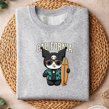Alternative view of Kuromi California SVG, Kuromi California Retro Surfing California Beach Sunset Summer SVG PNG