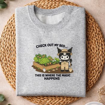 Alternative view of Kuromi Gardening SVG, Kuromi Check Out My Bed This Where The Magic Happens Gardener SVG PNG