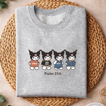 Alternative view of Kuromi Christian, Kuromi Surely Goodness Mercy Psalm 236 Funny Christian SVG PNG