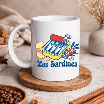 LesSardinesRetroSardineCanSeafoodCoastalmug