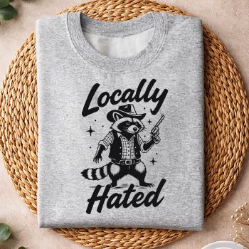 Alternative view of Locally Hated Raccoon SVG, Locally Hated Racoon Funny Sarcastic SVG PNG