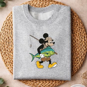 Alternative view of Mickey Fishing, Mickey Fisherman Saltwater Fishing Sasquatch Performance SVG PNG