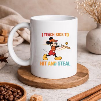 MickeyITeachKidstoHitandStealBaseballmug