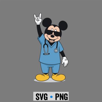 Mickey Nurse SVG, Mickey Nurse Week Appreciation Funny Nurse SVG PNG