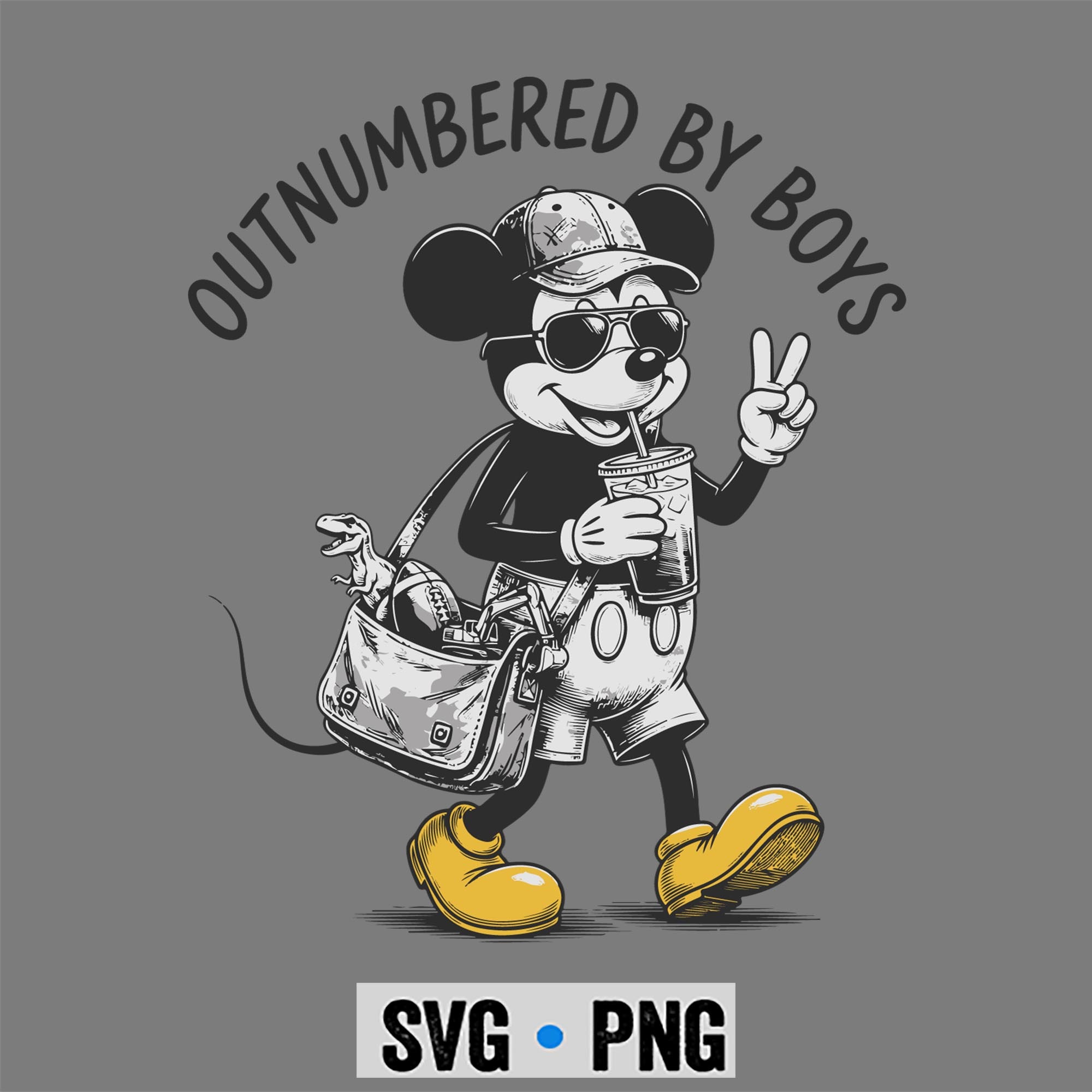 Motherhood, Mickey Outnumbered By Boys Funny Mom Mama SVG PNG 1 Motherhood, Mickey Outnumbered By Boys Funny Mom Mama SVG PNG