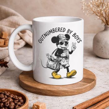 Motherhood, Mickey Outnumbered By Boys Funny Mom Mama SVG PNG 5 MickeyOutnumberedByBoysFunnyMomMamamug