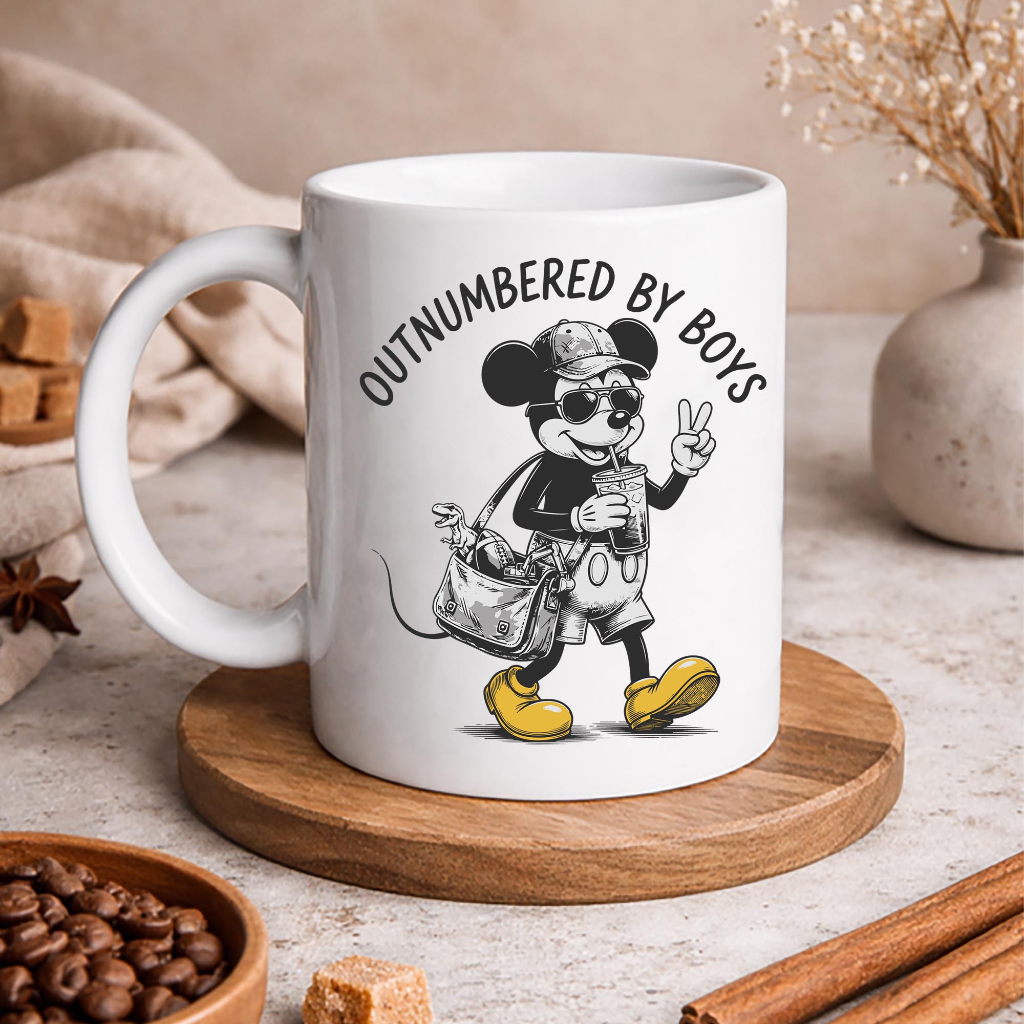 Motherhood, Mickey Outnumbered By Boys Funny Mom Mama SVG PNG 3 Motherhood, Mickey Outnumbered By Boys Funny Mom Mama SVG PNG - Image 3