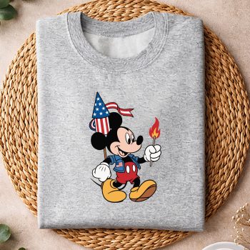 Alternative view of Mickey Patriotic Sasquatch SVG, Mickey Patriotic Sasquatch USA Flag Firework 4th of July SVG PNG