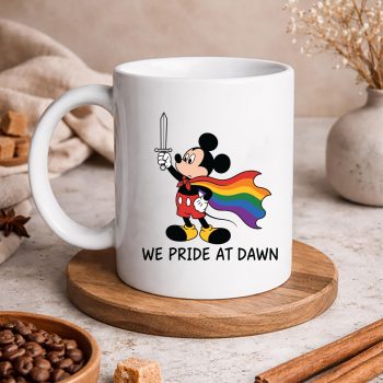 MickeyWePrideAtDawnFunnyLGBTSupportPrideMonthmug