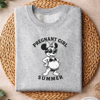 Alternative view of Minnie Pregnant SVG, Minnie  Pregnant Girl Summer Funny Pregnancy SVG PNG