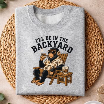 Alternative view of Monkey, Monkey I Will Be in The Backyard Cigar SVG PNG