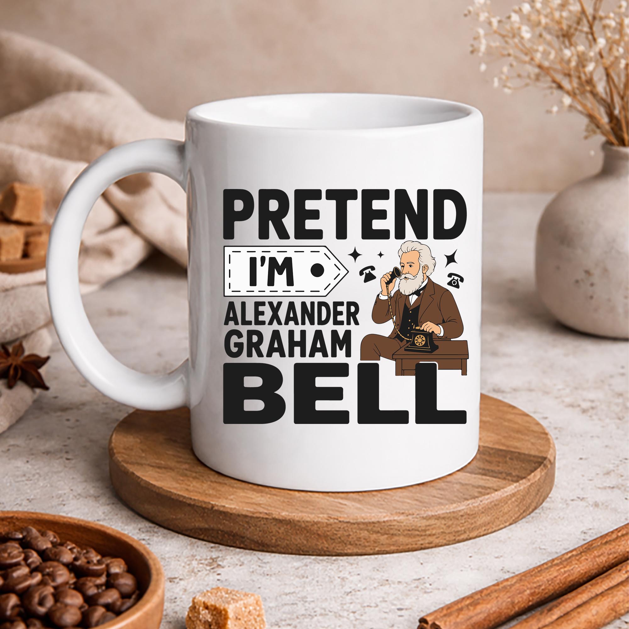 Graham Bell SVG, Pretend Im Alexander Graham Bell Costume Halloween SVG PNG 3 Graham Bell SVG, Pretend Im Alexander Graham Bell Costume Halloween SVG PNG - Image 3