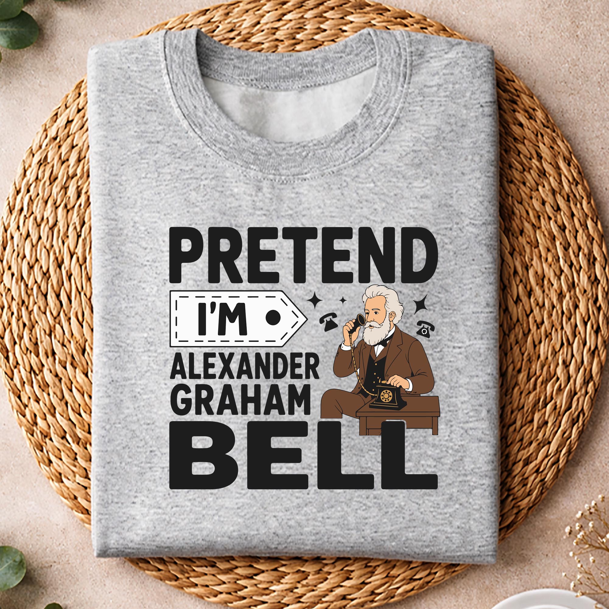 Graham Bell SVG, Pretend Im Alexander Graham Bell Costume Halloween SVG PNG 2 Graham Bell SVG, Pretend Im Alexander Graham Bell Costume Halloween SVG PNG - Image 2