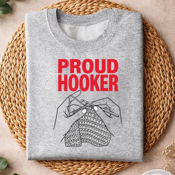 Alternative view of Proud Hooker Knitting SVG, Proud Hooker Funny Knitting Lover Saying SVG PNG