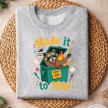Alternative view of Raccoon Last Day SVG, Raccoon Made It to May Dumpster Teacher Last Day of School SVG PNG