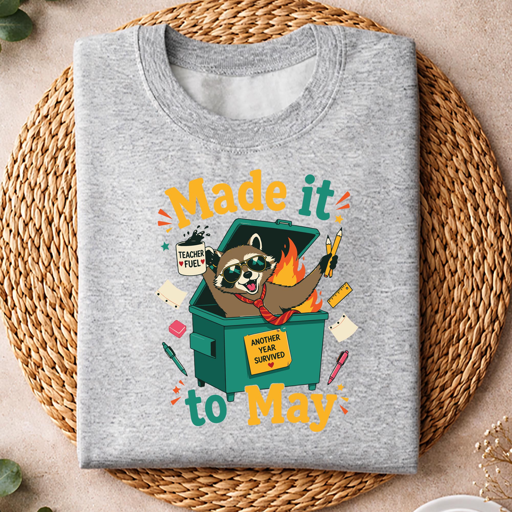 Raccoon Last Day SVG, Raccoon Made It to May Dumpster Teacher Last Day of School SVG PNG 2 Raccoon Last Day SVG, Raccoon Made It to May Dumpster Teacher Last Day of School SVG PNG - Image 2