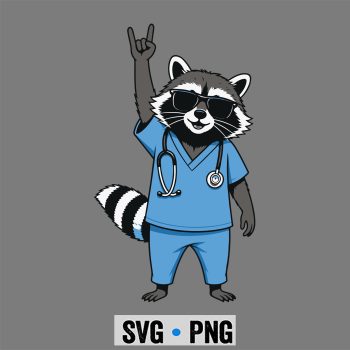 Raccoon Nurse, Raccoon Nurse Week Appreciation Funny Nurse SVG PNG
