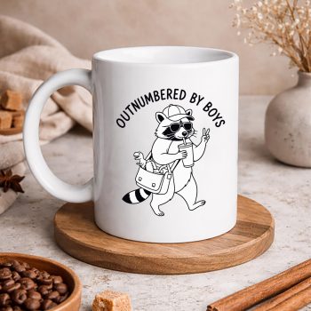 Motherhood, Raccoon Outnumbered By Boys Funny Mom Mothers Day SVG PNG 5 RaccoonOutnumberedByBoysFunnyMomMothersDaymug