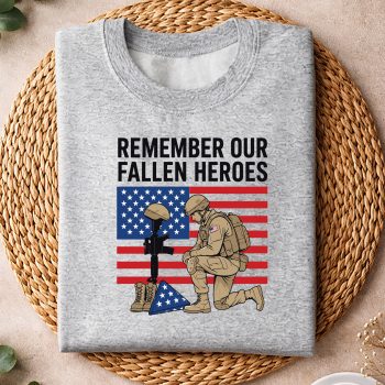 Alternative view of Memorial Day Heroes SVG, Remember Our Fallen Heroes Memorial Day Patriotic SVG PNG
