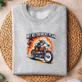 Alternative view of Motorcycle Biker Skeleton SVG, Retired Motorcycle Riding Biker Skeleton Retirement Rider SVG PNG