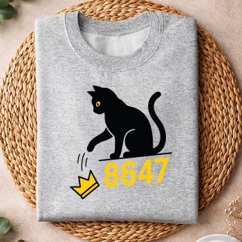 Alternative view of 8647, Retro Vintage 8647 Cat No King SVG PNG