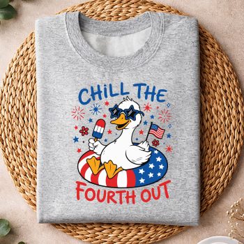 Alternative view of Goose 4th July SVG, Silly Goose 4th of July Patriotic Chill The Fourth Out SVG PNG