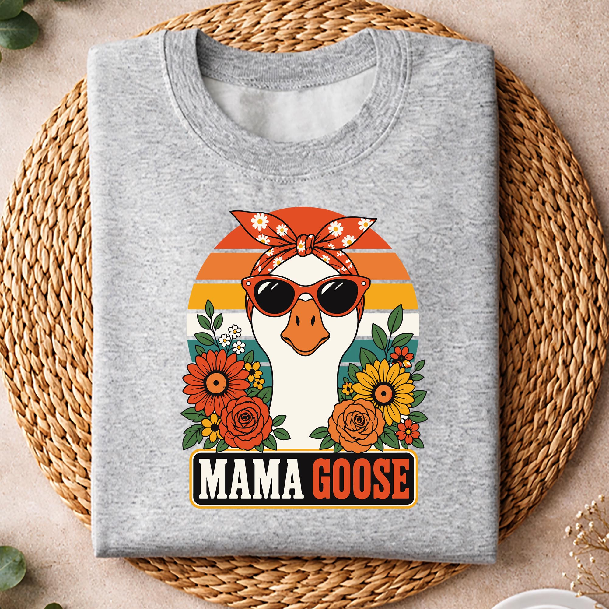 Motherhood, Silly Mama Goose in Sunglasses Coquette Floral Mothers Day SVG PNG 2 Motherhood, Silly Mama Goose in Sunglasses Coquette Floral Mothers Day SVG PNG - Image 2
