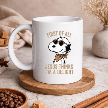 Snoopy Jesus Delight SVG, Snoopy Christian First of All Jesus Thinks Im A Delight SVG PNG 5 SnoopyChristianFirstofAllJesusThinksImADelightmug