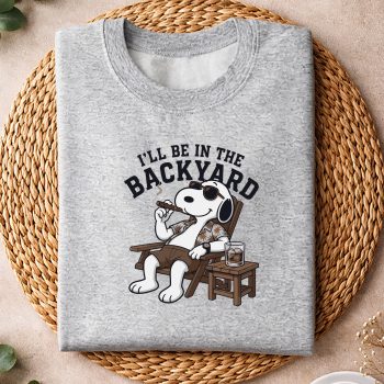 Alternative view of Snoopy Cigar, Snoopy I Will Be in The Backyard Cigar SVG PNG