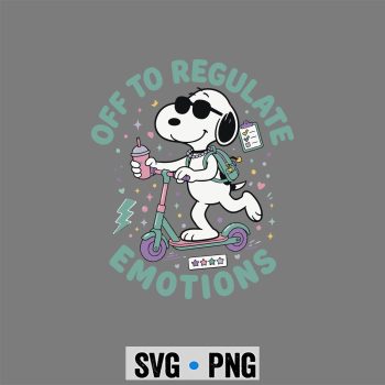 Mental Health SVG, Snoopy Mental Health Off to Regulate Emotions SVG PNG
