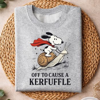 Alternative view of Snoopy Kerfuffle SVG, Snoopy Off to Cause A Kerfuffle Funny Meme SVG PNG
