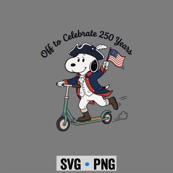 Snoopy 250 Years Patriot SVG, Snoopy Off to Celebrate 250 Years of Freedom Funny 4th of July SVG PNG