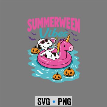 Snoopy Summerween SVG, Snoopy Summerween Vibes Funny Summer Unicorn Halloween SVG PNG