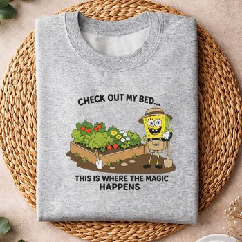 Alternative view of Spongebob Gardening SVG, Spongebob Check Out My Bed This Where The Magic Happens Gardener SVG PNG