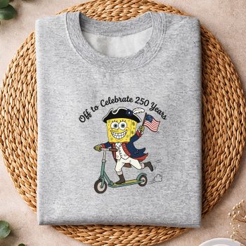 Alternative view of Spongebob 250 Years Patriot SVG, Spongebob Off to Celebrate 250 Years of Freedom Funny 4th of July SVG PNG