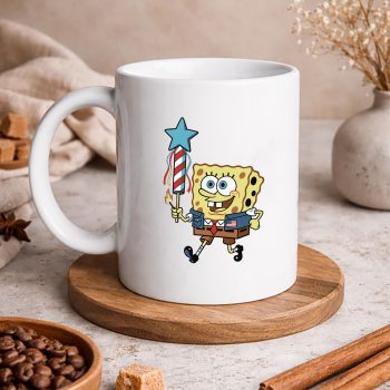 Spongebob Patriotic Sasquatch SVG, Spongebob Patriotic Sasquatch USA Flag Firework 4th of July SVG PNG 5 SpongebobPatrioticSasquatchUSAFlagFirework4thofJulymug