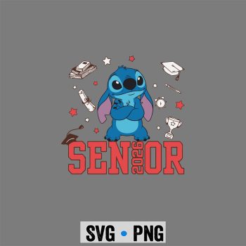 Stitch Graduation 2026 SVG, Stitch Graduation Senior 2026 Grad SVG PNG
