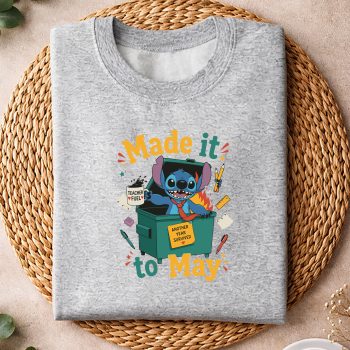 Alternative view of Stitch Last Day SVG, Stitch Made It to May Dumpster Teacher Last Day of School SVG PNG