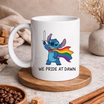 StitchWePrideAtDawnFunnyLGBTSupportPrideMonthmug