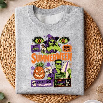 Alternative view of Summerween Hot Ghoul SVG, Summerween Hot Ghoul Summer Scary Hot Funny SVG PNG