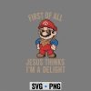 Mario Jesus Delight SVG, Super Mario Christian First of All Jesus Thinks Im A Delight SVG PNG 7 SuperMarioChristianFirstofAllJesusThinksImADelight
