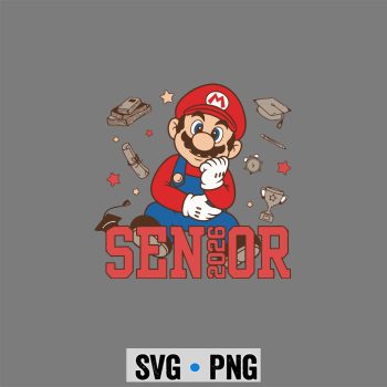 Mario Graduation 2026 SVG, Super Mario Graduation Senior 2026 Grad SVG PNG