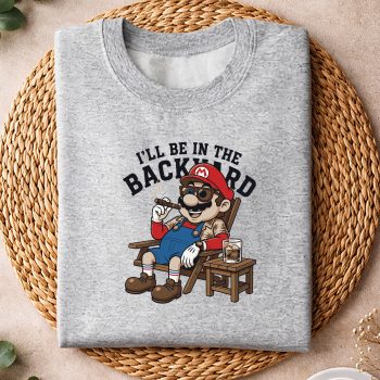 Alternative view of Super Mario, Super Mario I Will Be in The Backyard Cigar SVG PNG