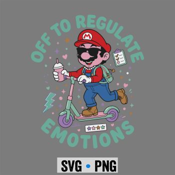Super Mario Mental Health SVG, Super Mario Mental Health Off to Regulate Emotions SVG PNG