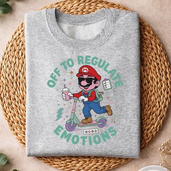 Alternative view of Super Mario Mental Health SVG, Super Mario Mental Health Off to Regulate Emotions SVG PNG