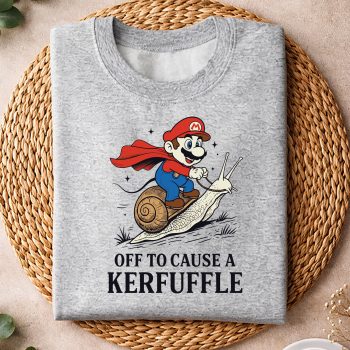 Alternative view of Mario Kerfuffle SVG, Super Mario Off to Cause A Kerfuffle Funny Meme SVG PNG