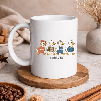 SurelyGoodnessMercyPsalm236FunnyGooseChristianmug